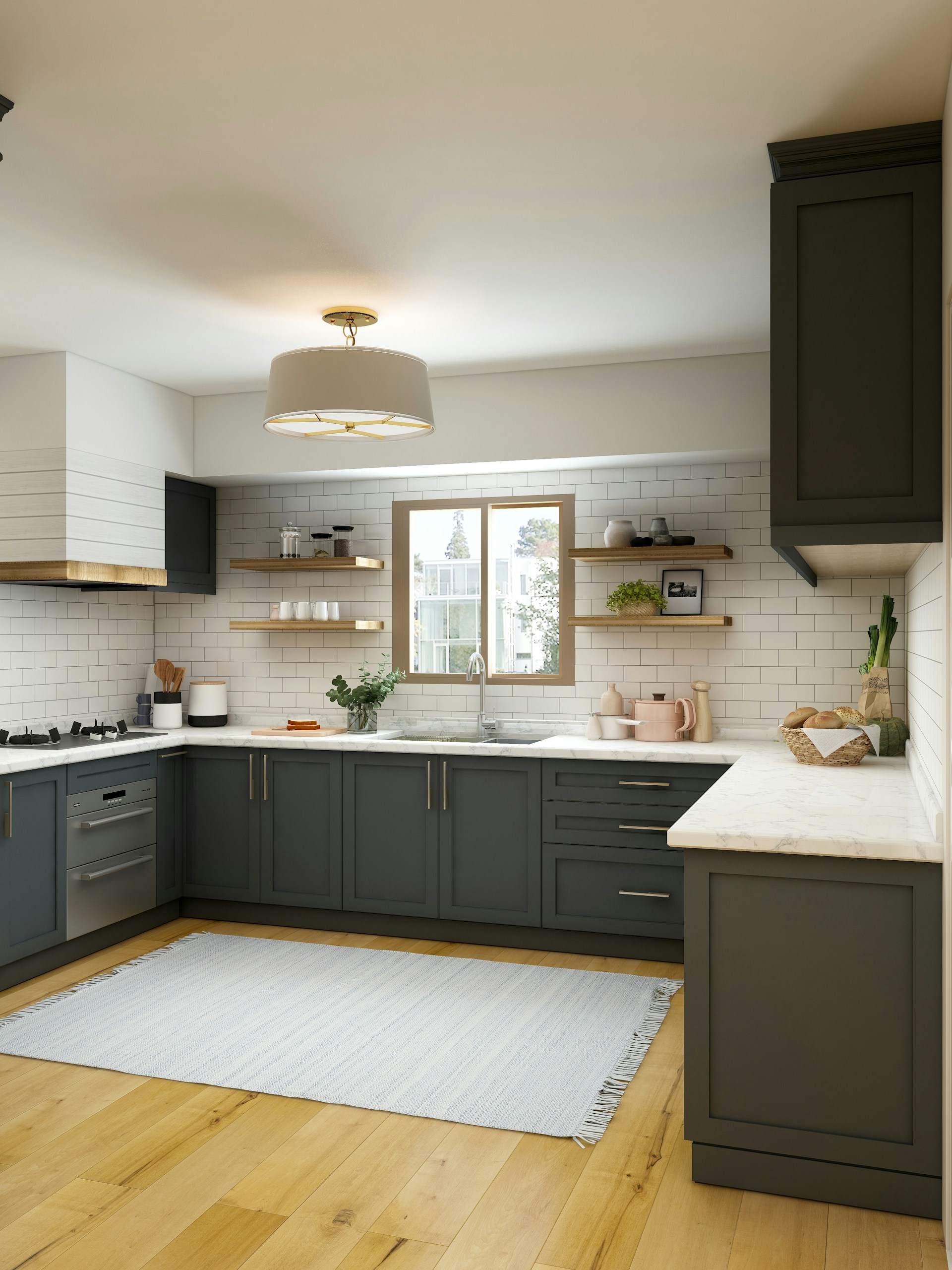 remodeling of a kitchen in modern look
